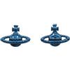 Vivienne Westwood Orecchini traforati Vivienne Westwood acciaio inox blu NUOVI unisex