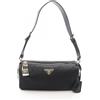 PRADA Borsa a tracolla PRADA TESSUTO + VITELLO 1BC233ODO2C8QF0002 Nylon pelle nero ...