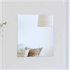UBVNFGMK Specchio da parete senza cornice, 40 x 40 cm, in vetro di sicurezza temprato, quadrato, per interni, con imbottitura in schiuma EVA per una stabilità antiscivolo, design moderno