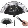 WINOMO Ventaglio pieghevole in bambù seta, motivo decorativo: gatto