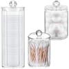 Fyrindel 3 Pezzi Organizer Bagno, Porta Dischetti Struccanti, Porta Cotton Fioc, Dischetti Cotone Contenitori, Portadischetti da Trucco, Scatola Dispenser Tamponi per Bagno, Camera da Letto, Comò