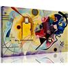 mywalldesign Quadro Moderno Tela Canvas Kandinsky Giallo Rosso Blu 130x80 CM