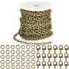 SUNNYCLUE 32.8 piede/10 m 4.5mm Set di Catene in Bronzo per Collane Kit di Connettori Ovali Rotondi in Metlega Antico con Anelli di Congiunzione in Ottone Fermagli A Moschettone in Lega per La Creazi