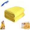 Generico Emotional Support Blanket Yellow, Fur Security Calming Puppy Sleep Mat, Hug Blanket for Stress Relief, Machine Washable Pet Throw for Sofa, Kennel (Yellow,100 * 150cm/39.37 * 59.05in)