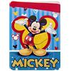 Disney Jerry Fabrics Mickey e Amici Topolino Coperta Matrimoniale di Pile, Poliestere, Multicolour, 260 x 180 x 3 cm