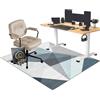 EYKWKB Tappeto Sedia Gaming, Tappetino per Sedia da Ufficio, Tappeto per Sedie da Scrivania, Tappeto per Sedia a Rotelle, Tappeto Salvapavimento per Pavimenti in Legno Duro e Piastrelle 130 x 150 cm