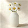 Ruioomeep Vase in ceramica rustica, beige, 18 cm di altezza, vaso per fiori, moderno, bohémien, per soggiorno, tavolo, mensola, caminetto, vaso decorativo, in ceramica, per matrimoni e decorazione della casa
