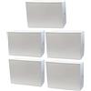 MAURY'S IL NUMERO UNO DEL RISPARMIO SET DI SCARPIERE IN PLASTICA 51 X 17 X H39 CM COMPONIBILI E IMPILABILI MADE IN ITALY (5 Pezzi, Bianco)