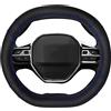 Mayco Bell Coprivolante per auto in pelle in microfibra adatto per 3008 4008 5008 2016-2019 508 208 2019 e-208 (linea nera e blu)