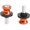 APOMOONS 2 PCS Arancione M10 Forcellone Stand,Moto forcellone Stands Universale CNC Motore Stand M10 10 Millimetri Bobbins Montaggio Stands per Moto, Auto Sportive