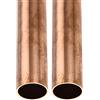 DTGN 4pz 22mm x 1mm x 100mm(ODxParete TxL Rame Tubo Ottimo Cornice- Metallo | per Macchinari, Fai-da-Te, Decorativo, Rotondo, Tubo