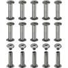 PATIKIL 60 Pezzi Viti Chicago M5 X 20mm Acciaio Al Carbonio Nero | Rivetti Viti Di Fissaggio Viti Post Ribattini, Testa Phillips, Per Cintura In Pelle Zaino Artigianato Legatoria