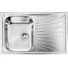 C.M. Lavello Cucina 1 Vasca con Gocciolatoio DX Inox 79 x 50 cm - 011441.S1.01.2016