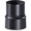 MAKA change your life quality MAKA Riduzione Canna Fumaria Legna Nero da Ø 130 a 120 mm | Acciaio 2,0 mm verniciatura siliconica antracite, H 150 mm, innesto a strozzatura 50 mm, canale da fumo uso interno