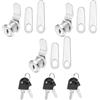 PATIKIL Set di 3 Chiavi Alike da 3/4 Pollici Serrature a Cam Argento | per Serrature per Armadi, con Chiave, per Sostituzione Cilindro Serratura Cassetta Attrezzi per Cassettiera RV Posta