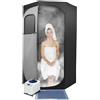 SuhoFutus Sauna a vapore con 9 modalità, 1350 W, set sauna a vapore con grande tenda pentagonale e sedia pieghevole, bagno turco portatile per rilassarsi, con sedia pieghevole, telecomando, borsa per il