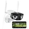 Reolink 16MP Telecamera Wi-Fi Esterno con Visione di 180°, Duo 3 WiFi | WiFi 6, Rilevamento Persona/Veicolo/Animali/Movimento, Visione Notturna con Faretti, Registrazione 24/7, Archiviazione Locale