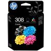 Hp CARTUCCIA HP MULTIPACK 308 BK + 308 CL 6L6S6UE