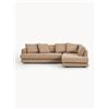 Westwing Collection Divano angolare 3 posti in bouclé Tribeca - Beige