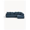 Westwing Collection Divano angolare 3 posti in bouclé Tribeca - Blu