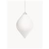 Tom Dixon Lampada a sospensione in vetro soffiato con luce regolabile Flare - Bianco