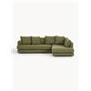 Westwing Collection Divano angolare 3 posti in bouclé Tribeca - Verde