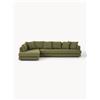 Westwing Collection Divano angolare 4 posti in bouclé Tribeca - Verde