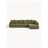 Westwing Collection Divano angolare 4 posti in bouclé Tribeca - Verde