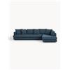 Westwing Collection Divano angolare 4 posti in bouclé Tribeca - Blu