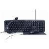 GEMBIRD Gembird KBS-UO4-01 tastiera Mouse incluso Office USB QWERTY US English Nero