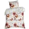 Eurofirany biancheria da letto fiori bianca 140x200 double-face + 1x federa 70x80 double-face