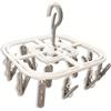 IPEA Stendibiancheria con Pinze in Plastica per Appendere Vestiti, Intimo, Calzini - 26 x 26 cm - Stendi Bancheria con 16 Mollette uso Interno o Esterno per Appendere e Asciugare Abiti o Asciugamani