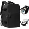 SZLX Zaino Ryanair 40x30x20 Sottovuoto con Pompa Zaino da Viaggio 40x30x20 Wizzair Bagaglio a Mano Vueling Easyjet Donna Uomo Zaino Casual Porta PC con scomparto scarpe Borse da Cabina per Lavoro