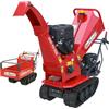 GeoTech Pro BMS 155 BSE - Biotrituratore su motocarriola GeoPorter 330E B&S semovente a cingoli 6 rulli - Motore B&S da 13.5HP - Cassone estendibile