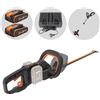 Worx Nitro WG286E - Tagliasiepi a batteria 2x20V/2Ah - Lama da 60 cm