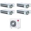LG CONDIZIONATORE LG QUADRI SPLIT CANALIZZATO 9000+9000+9000+12000 BTU INVERTER R32 MU4R27.U24 A++