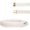 Isoclima Kit Tubi Rame Climatizzatore Isoclima 1/4 3/8 con Guaina Ignifuga Disponibile 10MT 5MT 3MT Con o Senza Raccordi Compatibile Gas R32 R410A R407C