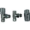 HM Kit valvole termostatiche cromate · 1/2″ × 16 mm