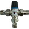 HM Valvola miscelatrice termostatica solare 1 ottone cromato 3 prolunghe 3/4 maschio Regolazione 35-60C per acqua calda e fredda Installazione semplice per scaldabagni e impianti solari