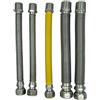 HM Kit Installazione Caldaia con 5 Tubi Flessibili Inox 220 420mm Attacchi MF per Acqua e Gas Versione Nuda o Rivestita Guarnizioni Incluse