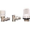 HM Kit valvola termostatica e detentore per ferro · 3/8″