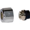 hydromark HM Raccordo Universale Adattatore 1/2\ per Tubi Multistrato e Rame, Finitura Nichelato/Cromato, ottone CW617N"