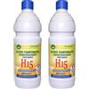 HM H15 Acido Tamponato Disincrostante WC Profumato - 2 Bottiglie da 1L (2L) - Anticalcare Forte per Water, Sanitari e Ceramiche