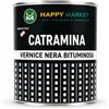 HM Vernice Bituminosa Nera Impermeabilizzante 0,75L - Antiruggine per Ferro Legno Cemento - Guaina Liquida Protettiva Alta Resistenza