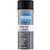 HM FEROX Fondo per Alluminio 400 ml, Fondo Aggrappante per Verniciatura, Colore Grigio, Primer Superfici Interno/Esterno, Primer per Alluminio, Rapida Essicazione, Lunga Durata