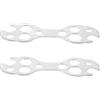 WRITWAA 2 Pezzi Chiave Multifunzione 8 10 12 13 14 15 17 MM | Lega di Alluminio, Design Multifenestrato, Fissaggio Sicuro, Uso Esterno e Manutenzione, Finitura Argento