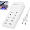 VEGOATY Caricatore USB a 10 porte, multiuso, 50 W, 5 V, USB, stazione di ricarica per smartphone, tablet e altri dispositivi