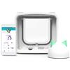 SureFlap Gattaiola con lettore di microchip SureFlap Sure Petcare con Hub Sure Petcare, tecnologia DualScan, compat. Targhetta per collare RFID e microchip, uso con App mobile, rich. 4 batterie AA (non incl.)