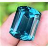 Gemscopious Naturale Paraiba Tormalina Verde Blu 32.70 KT Certificato Lungo Cuscino Gemma