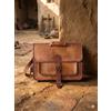 Fatto a mano Borsa Vintage In Pelle Fatta A Mano Per Laptop Con Tracolla Cuoio Marrone